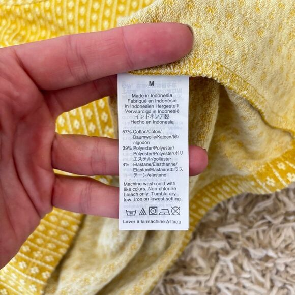 Madewell Women's Floral Jacquard Tie Back Tank Top Mystic Yellow Medium AN452 - Picture 8 of 10